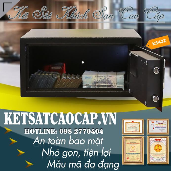 két sắt khách sạn khoá vân tay